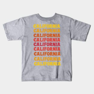 california retro typography Kids T-Shirt